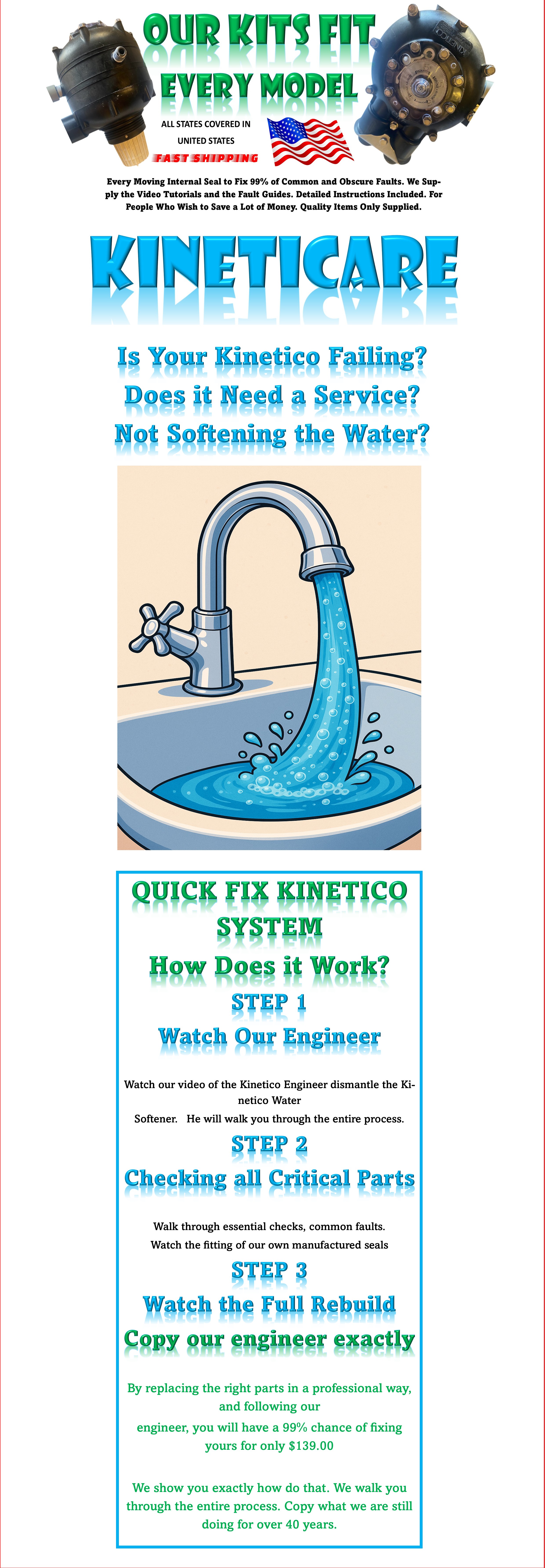 Kinetico Water Softener – Tap & Exploded View
